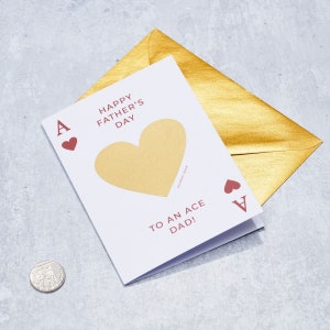 Carte à gratter personnalisée Ace Dad Fête des Pères
