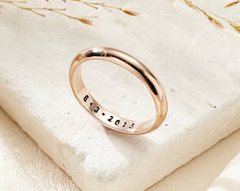 Personalised Secret Script Ring | handmade | gift for women | Summer jewellery | Secret message ring | Wedding ring | Sterling Silver Band
