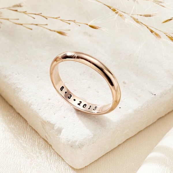 Personalised Secret Script Ring | handmade | gift for women | Summer jewellery | Secret message ring | Wedding ring | Sterling Silver Band