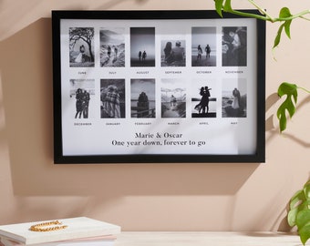 Personalized Anniversary Photo Frame: Handmade Couple Gift
