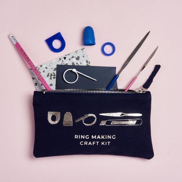 Personalised Sterling Silver Ring Making Kit: Handmade Jewelry Gift