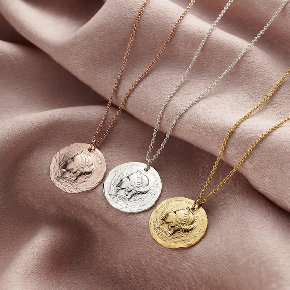 Personalised coin necklace best sale
