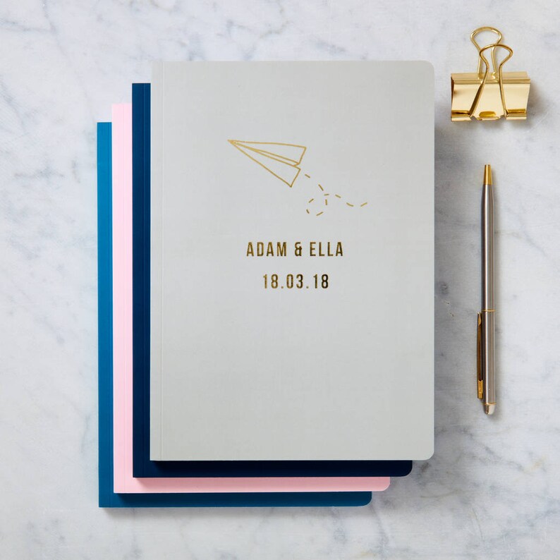 Personalised Gold Foil A5 Travel Notebook image 2