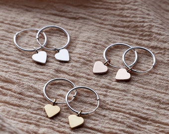 Heart Hoop Earrings | Christmas jewellery