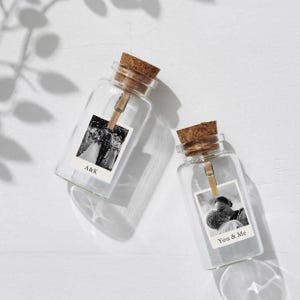 Personalised Mini Photo And Message In A Bottle