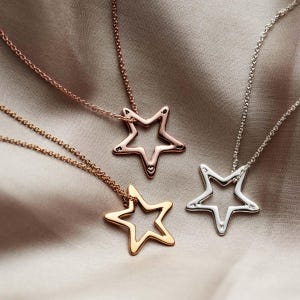 Personalized Sterling Silver Star Necklace: Celestial Initial Pendant