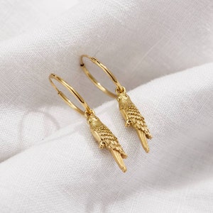 Parrot Charm Hoop Orecchini