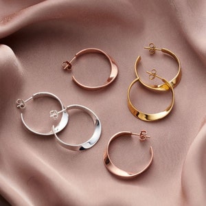 Twisted Ribbon Open Hoop Earrings perfect for wedding Mother's Day jewellery image 4