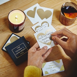 Raisons personnalisées à gratter pour lesquelles je t'aime | cadeau d'anniversaire | fait main | cadeau pour femme