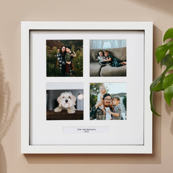 Personalised Four Windows Photo Frame | Photo gift | Family Gift | Mum Gift | Gift for Grandma