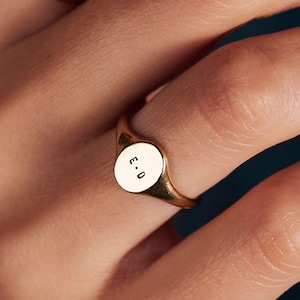 Personalised Initials Signet Ring | birthday gift | handmade | gift for women