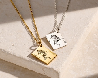 Joker Playing Card Charm Necklace