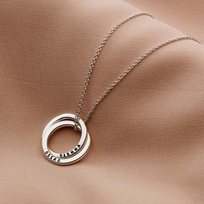 Personalised 2 ring necklace deals