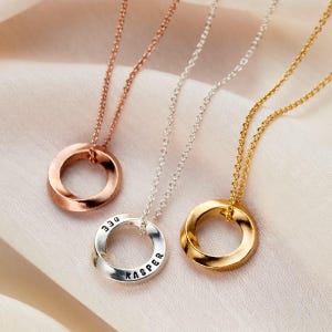 Personalised Mini Mobius Necklace | birthday gift | handmade | gift for women