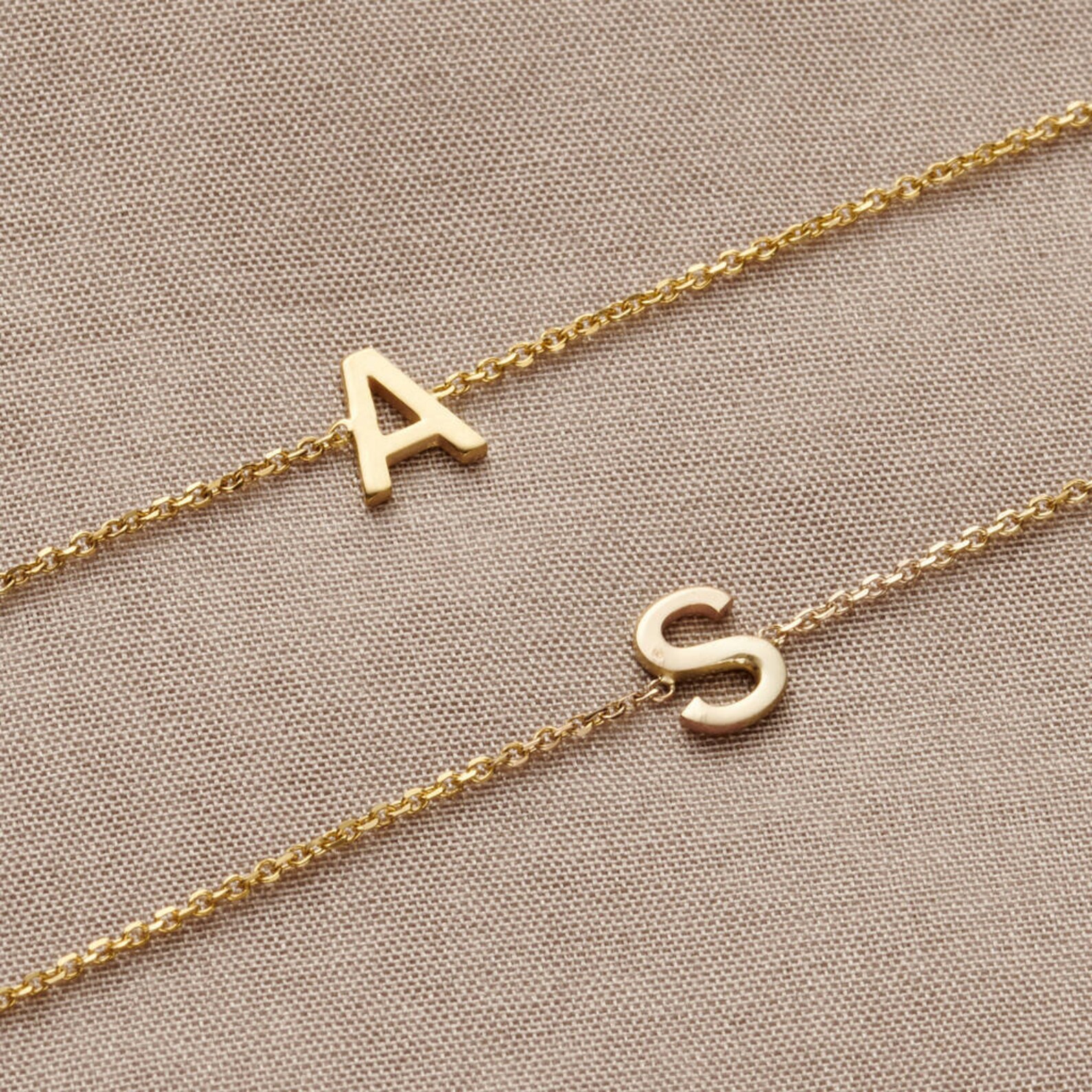 9ct Gold Petite Initial Bracelet Etsy Israel