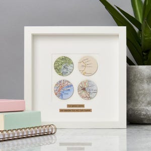 Personalisierte vier Kreise Karte Bild | perfektes Geschenk zum Geburtstag | Handarbeit | Geschenk für Frauen