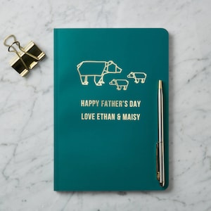 Personalisiertes Papa bear es Family Notizbuch|   | Geburtstagsgeschenk | handgemachte | Geschenk für Frauen