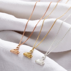Soulmate Swan Charm Necklace | Sterling Silver Swan Pendant | Gift for her