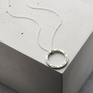 Personalized Sterling Silver Morse Code Necklace - Handmade Birthday Gift