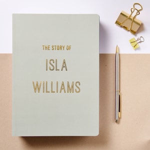 Personalisiertes Goldfolie Name Notizbuch - handgemachtes A5 Geschenk