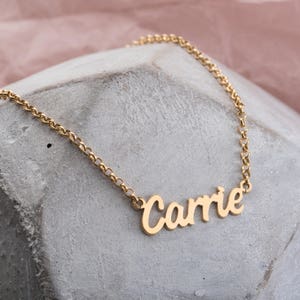 Personalised Name Necklace Custom Sterling Silver Name Necklace Gold Name Jewelry Gift for Her Birthday Gift Bridesmaid Gift image 6