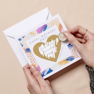 Carte à gratter personnalisée pour la fête des mères|   | cadeau d’anniversaire | | faits à la main cadeau pour les femmes