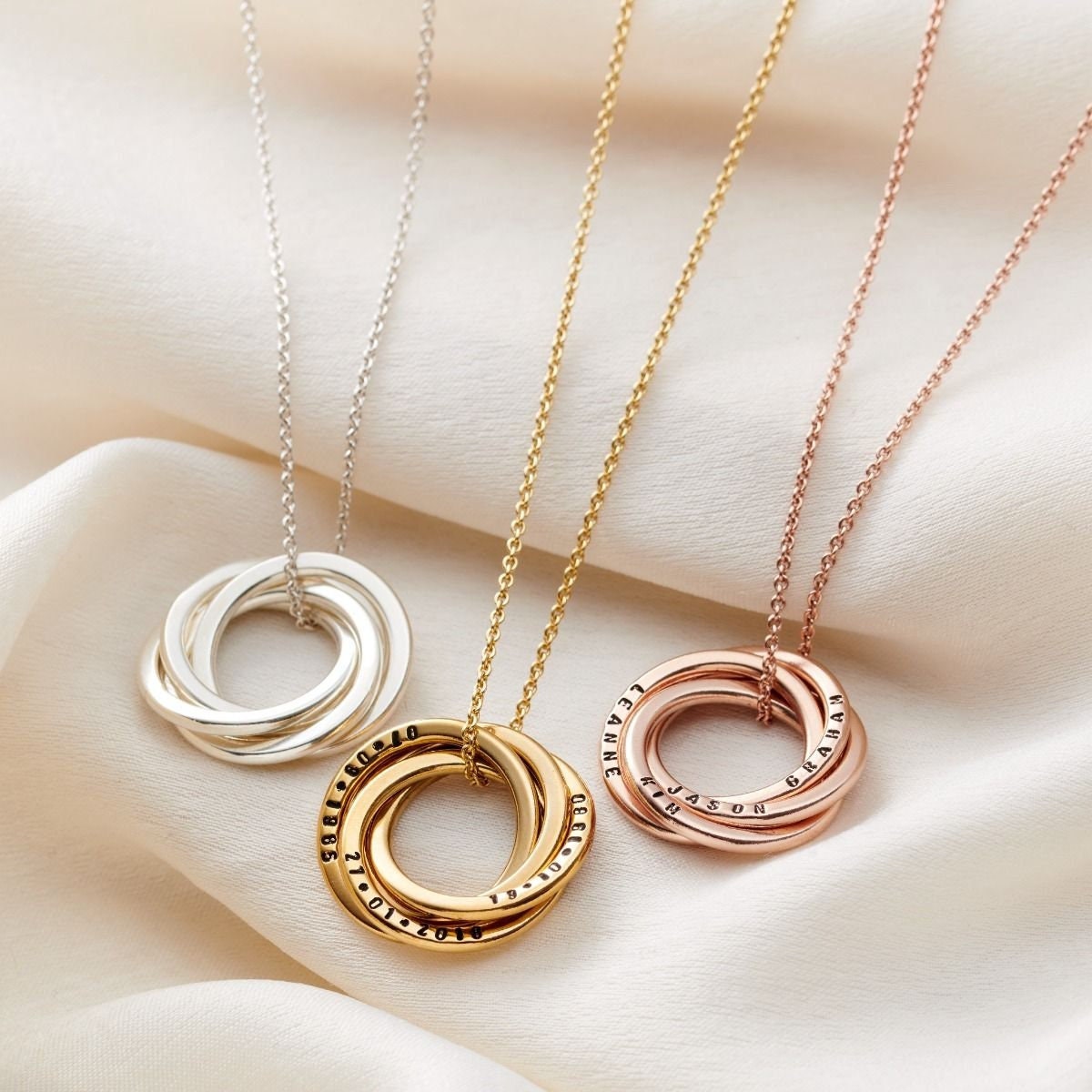 Men's Silver Mini Russian Ring Charm Necklace | birthday gift | handma –  Cerqular