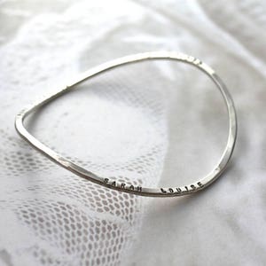 Personalised Infinity Bangle birthday gift handmade gift for women image 2