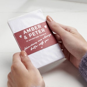 Personalisierte Abenteuerkarten für Paare | Hochzeitstag Geschenk |