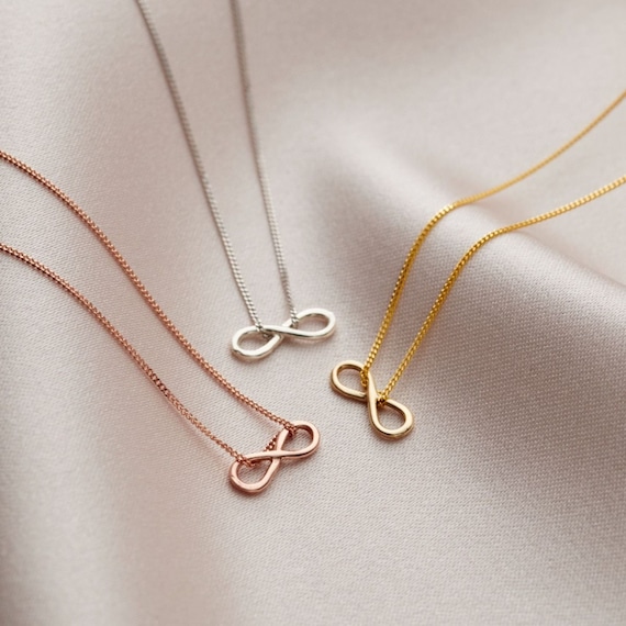 9ct gold infinity best sale necklace
