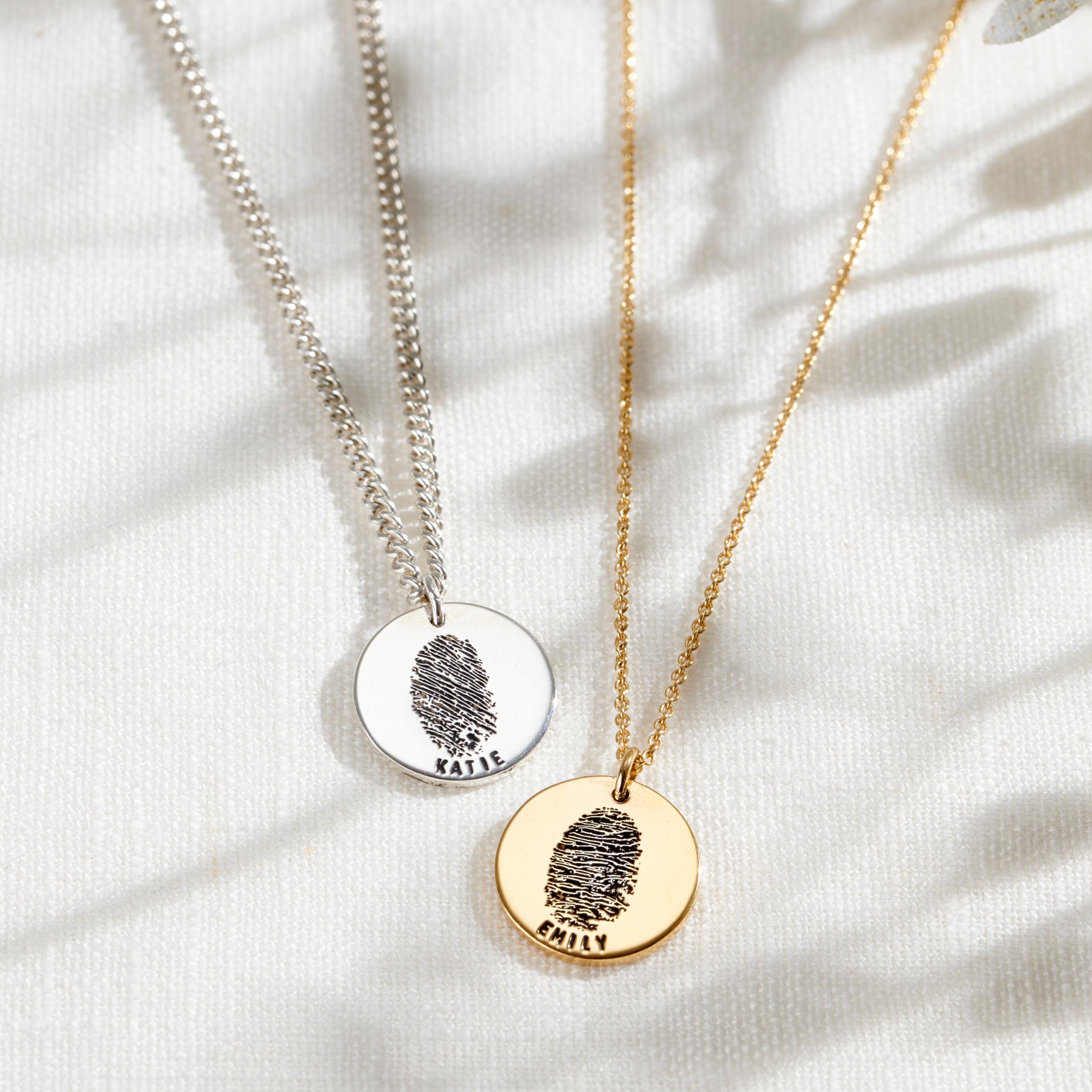 Buy Sterling Silver Fingerprint Necklace Kit: Personalized DIY
