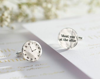 Personalised Wedding Special Time Cufflinks | birthday gift | handmade | gift from wife | Perfect gift for groom