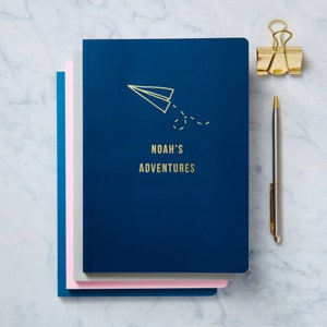 Personalised Gold Foil A5 Travel Notebook image 4