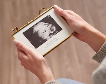 Personalisierte Messing Baby First Scan Rahmen Babymitteilung