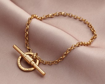 Personalised Albert T Bar Charm Bracelet | birthday gift | handmade | gift for women
