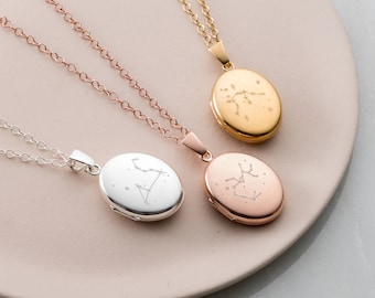 Personalised Zodiac Constellation Locket Necklace | birthday gift | handmade | gift for women