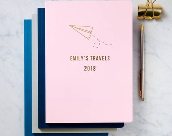 Personalised Gold Foil A5 Travel Notebook