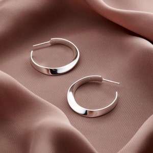 Twisted Ribbon Open Hoop Earrings perfect for wedding Mother's Day jewellery image 3