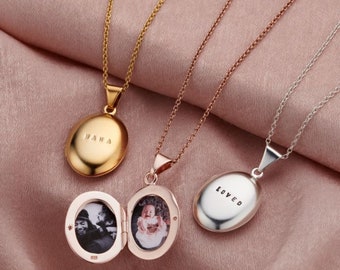 Small Personalised Message Locket Necklace | perfect birthday gift | handmade | gift for women | gift for mum | gift for her | photo locket