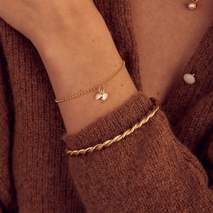 Tether Silver Cuff | Sterling Silver Twist Open Bangle