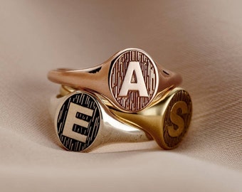 Initial Letter Signet Ring