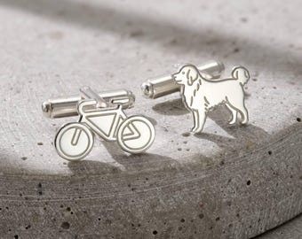 Personalised Dinky Story Cufflinks - Handmade Bespoke Cufflinks for him