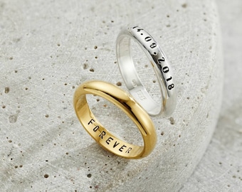 Personalised Men's Script Ring | birthday gift | handmade | gift for men