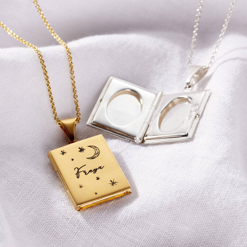 Personalised Engraved Heart Locket Necklace By Lisa Angel |  notonthehighstreet.com
