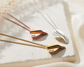 Personalised Paper Plane Necklace | First Anniversary gift | handmade | gift for women