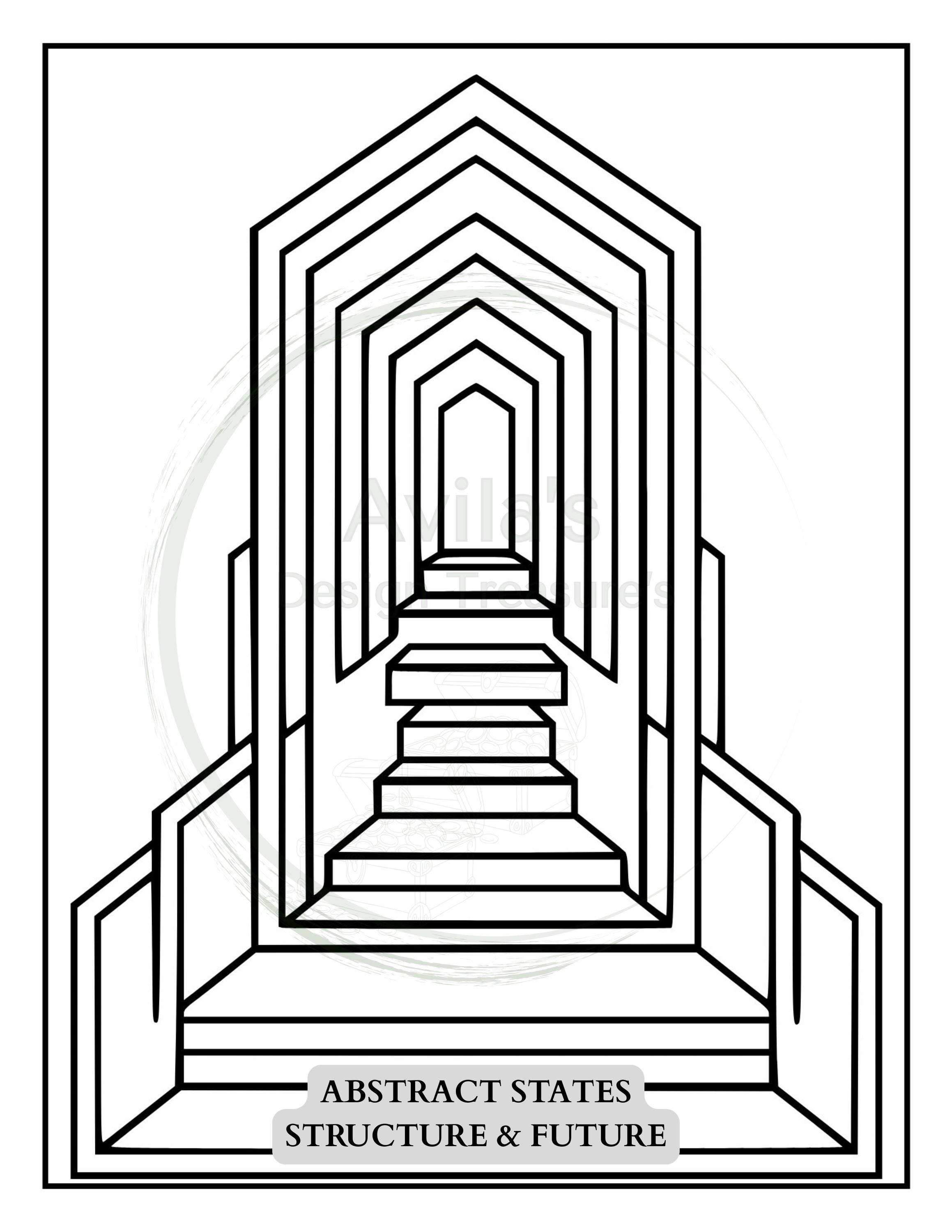 Abstract States Coloring Book Bundle • Flow State, Earth Elements ...