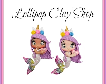 Princess Clays for bows - Clay Bow Center clay doll, clay dolls, bow centerpieces, clay center for bows, bow center, resin for bows