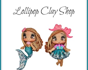 Princess Clays for bows - Clay Bow Center clay doll, clay dolls, bow centerpieces, clay center for bows, bow center, resin for bows