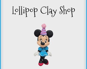 Mouse Girl clay - Clays for bows- clay doll, clay dolls, bow centerpieces, clay center for bows, bow center