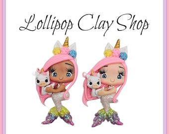 Princess Clays for bows - Clay Bow Center clay doll, clay dolls, bow centerpieces, clay center for bows, bow center, resin for bows